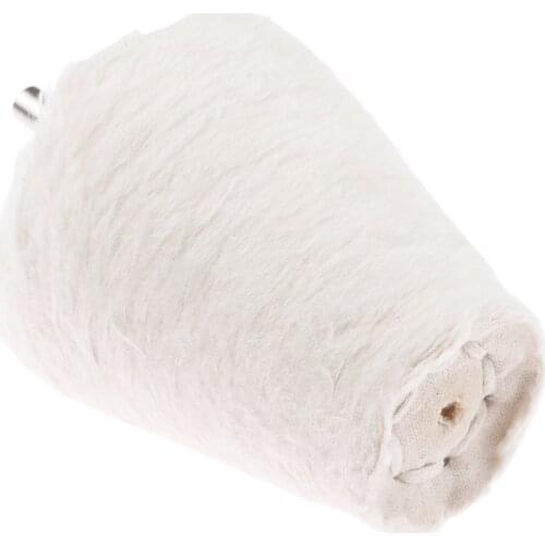 65mm/2.56"Cone 1/4" Shank Brush Tapered Rotary Weave Cotton Polishing Buffing Wheel forPower Drill Car Cleaning Tool