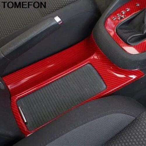 TOMEFON For Volkswagen Golf 6 MK6 2010 2011 2012 LHD Gear Shift Box Front Seat Water Cup Holder Panel Cover Trim Accessories ABS