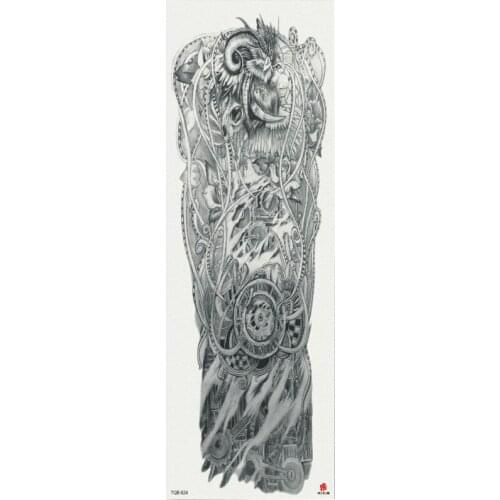 1 Piece Temporary Tattoo Sticker with Arm Body Art Big Sleeve Large Fake Tattoo Sticker