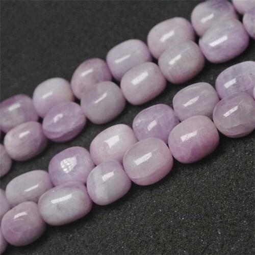 10-13mm Natural smooth Kunzite oval shape Stone Beads For DIY necklace bracelet jewelry making 15 "free delivery