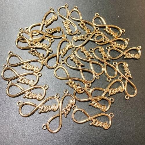 10Pcs Infinity Love Symbol Connectors Charms Pendants for DIY Necklace Bracelet Jewelry Making Findings