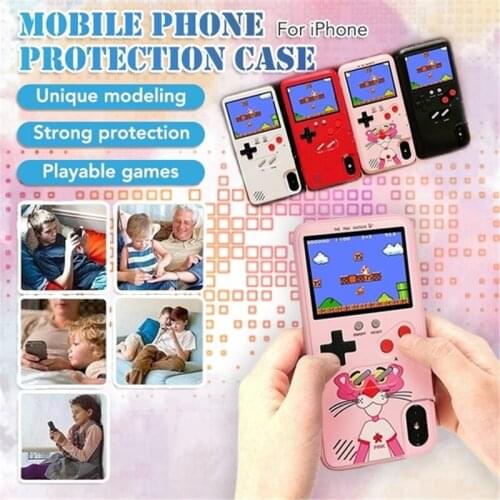 2 in 1 36 Classic Retro Game Boy Portable Console Phone Case for IPhone 11 Pro Max Video Handheld Game Console Gaming Players