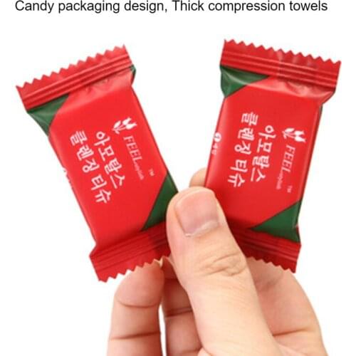 20PCS Disposable Compressed Travel Cotton Towel Facial Cleaning Towel Portable Wet Wipe Washcloth Soft Tissues Make Up Tools