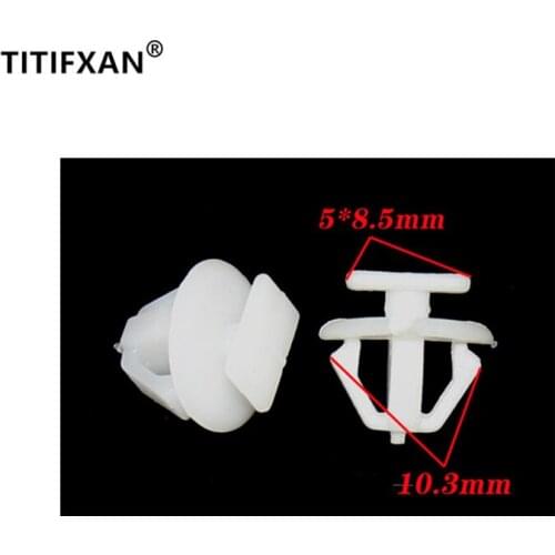 20PCS Car Door Guard Plate Strip Trim Stabilizer White Clasp Clamp Staple for Honda Plastic Fastener