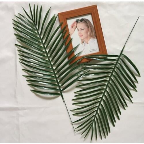 24pcs 50cm artificial leaves artificial fabric green plants leaf Dypsis lutescens chrysalidocarpus lutescens home decoration