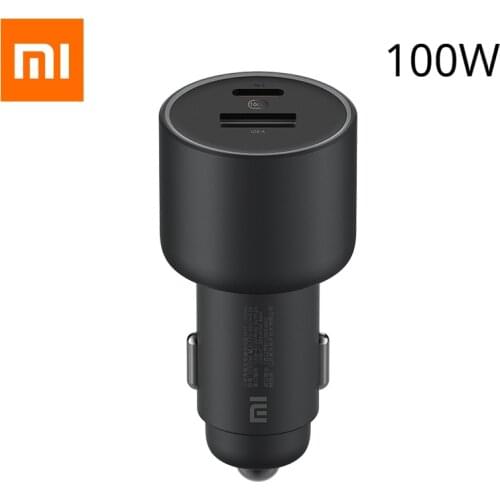 NEW Xiaomi mi Car Charger Fast Charging Version 1A1C 100W USB-C 100W MAX Fast Charging/USB-A, USB-C Dual-port Output