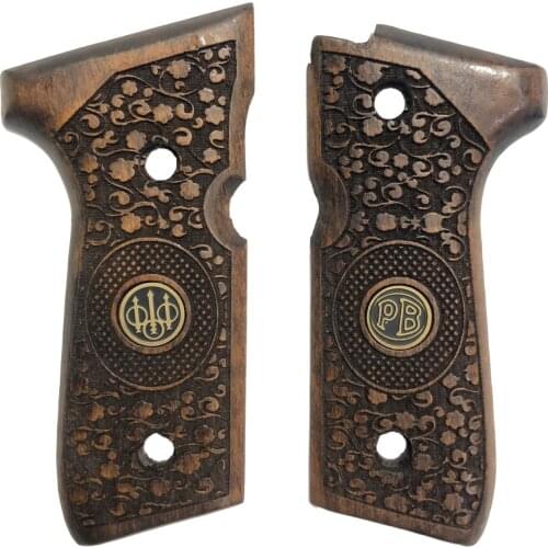 Beretta F92 Yavuz 16 Metal Beretta With Logo Laser Cut Wooden Grip Mod1