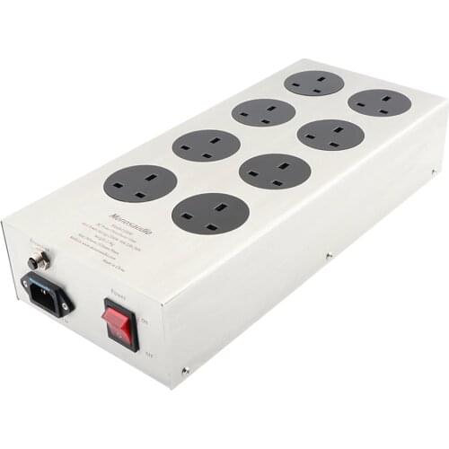 Monosaudio UK800 HiFi Power Filter Plant United Kingdom standed Socket 8Ways AC Power Conditioner Audiophile HK Power Purifier