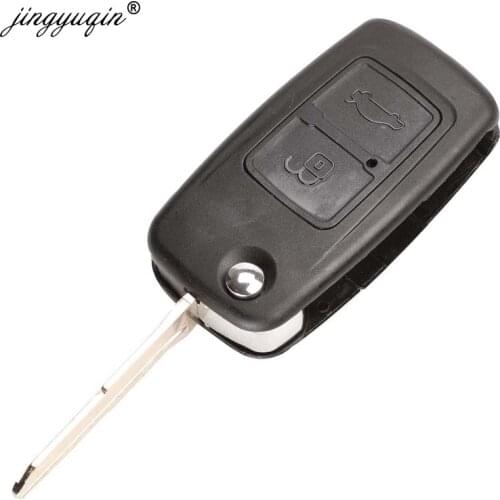 Jingyuqin 10pcs/lot Car Key Case Fob for CHERY A5 FULWIN TIGGO E5 A1 COWIN EASTER 2 Buttons Modified Remote Key ABS Shell
