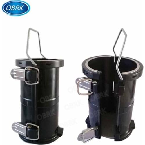 Black Detachable Cylinder Concrete Test Mould With Base/Plastic Concrete Cube Mould