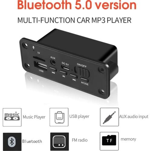 DC 5V Bluetooth MP3 Decoder Board MP3 Player Car Kit FM Radio TF USB WMA Line In AUX Audio Receiver 2x3W Amplifier Speaker