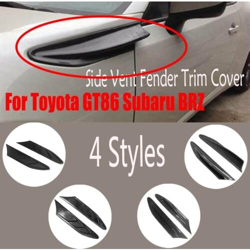 For Toyota GT86 Subaru BRZ 2012-2019 Real Carbon Fiber Side Vent Fender Trim Cover Panel Decration Exterior Parts