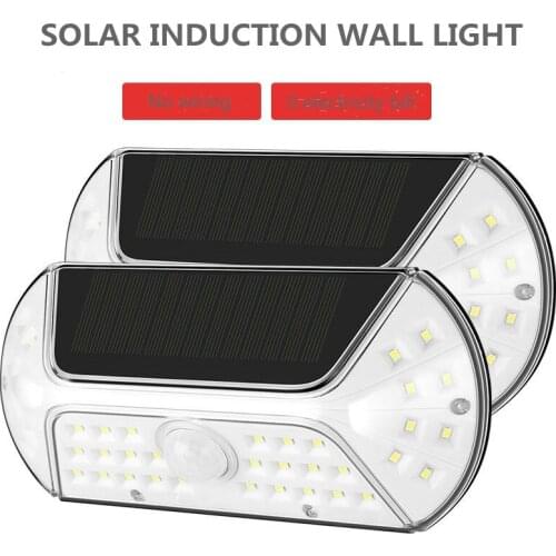 Solar Cell Household Led Body Induction Outdoor Wall Modern Simple Waterproof Garden Lamps For Gazebos Balcon Street Lighting