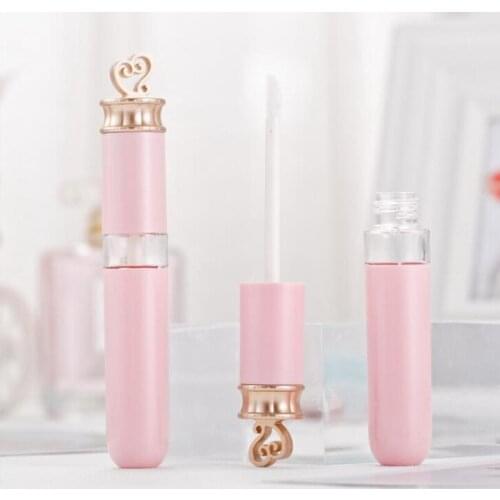 Wholesale 7ML Empty Lipgloss Bottles Love Lip Gloss Tubes Liquid Lipstick Bottles Lip Glaze Containers Pink Lip Tubes