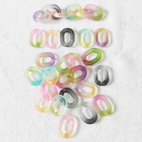 200pieces 19*14mm DIY fluorescence Acrylic link Chain Connectors. For woman ornament Jewelry Making beads Accessories 2021 new
