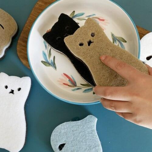 Sponge 2 Style Dishwashing Brush Pot Washing Brush Cleaning Brush Pan Pot Magic Durable Cleaning Sponge