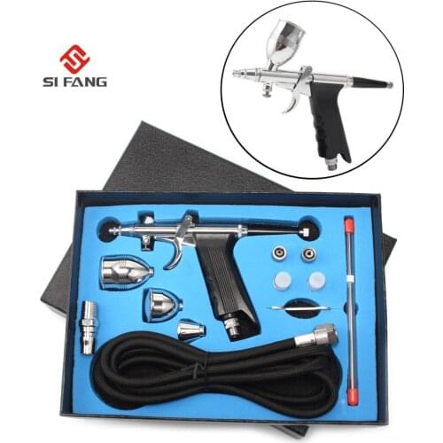 0.2\0.3\0.5mm Face Body Painting Tattoo Gravity Feed Dual Action Airbrush Paint Spray Gun Set Air Hose Hand Tools