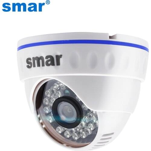 Smar H.264 Dome IP Camera 1.3MP 2MP Network Video Camera 24 Infrared LED 10-15M IR Distance Home Security ONVIF POE Optional