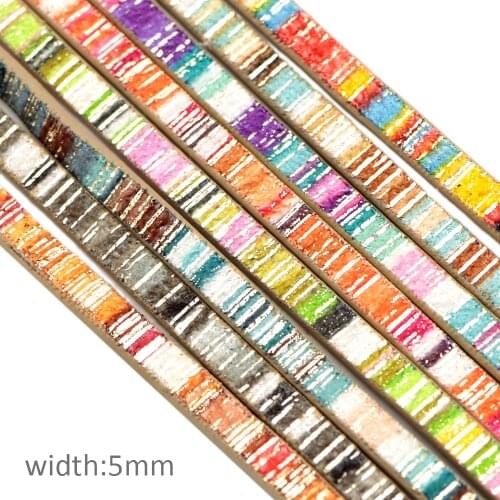 5-10mm Crack Synthetic Leather Trim Ribbon Handmade Beading Bracelet Jewelry Making Thread Rope Trim Cord,1Yc19544