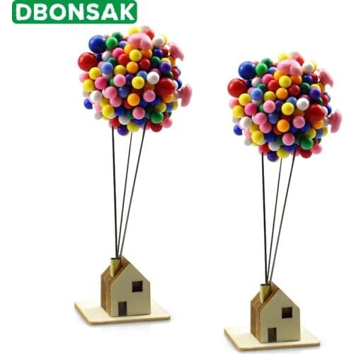 Flying House Touring Balloon Cabin DIY Handmade Ornaments Car Decoration Christmas Birthday Gift Garden Sculpture Home Decor