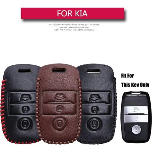 Best Sale Leather Flip Car Key Case Cover For Kia Rio 3 4 Sorento Borrego Soul Venga Sportage Key Holder Key Parts Skin Shell