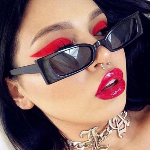 HKNA 2021 Small Square Sunglasses Women Vintage Rectangle Glasses for Women/Men Retro Shades for Women Luxury Gafas De Sol Mujer