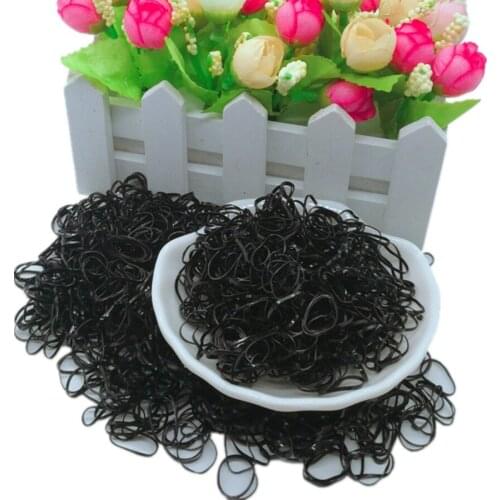 About 1000pcs/pack Disposable Small Elastic Rubber Bands for Girl Multicolor Silicone Gum Kid Children Hair Accessories scrunchy