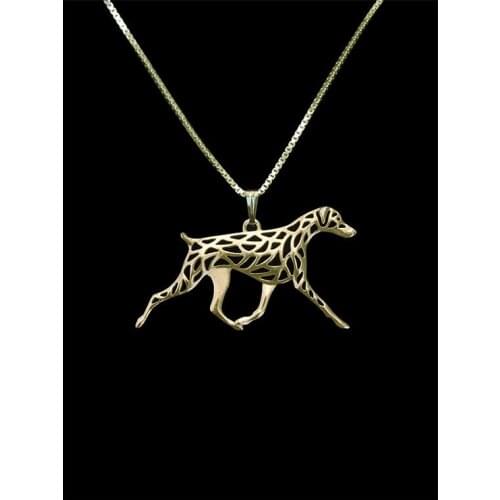 Trendy Doberman natural ears dog pendant necklace women gold silver plated statement jewelry men