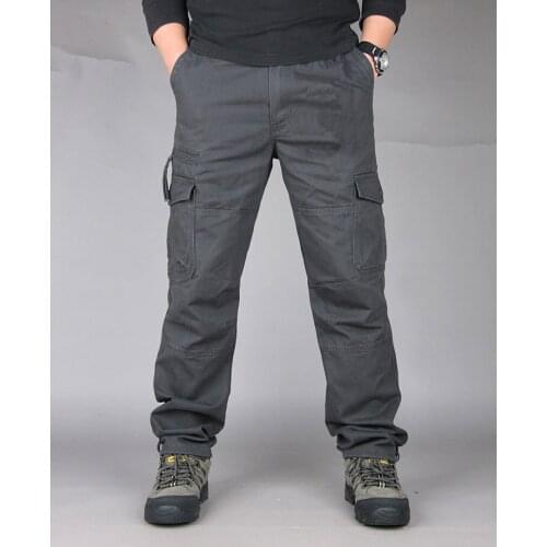Men Outwear Streetwear Army Straight Slacks Casual Long Trousers 2021 Men Cargo Pants Multi Pockets Military Tactical Pants