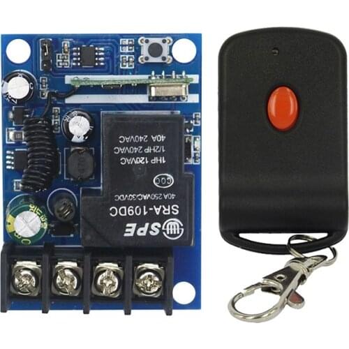 New DC12--48V 12V 24V 36V 48V 1CH 10A RF Wireless Remote Control Switch System teleswitch 1pcs(JRL-11)Transmitter + 1 *Receiver