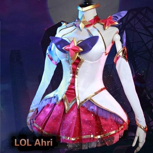 2020 New!!anime Game Lol Cosplay Set Star Guardian Magic Girl The Nine-tailed Fox Ahri Cosplay Costume Full Set New Dress