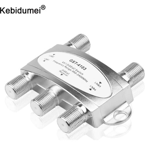 4x1 DiSEqC Switch 4 to 1 Out DiSeqc Switch for TV Satellite Receiver Satellite Signal Antenna flat LNB Switch Model DS41