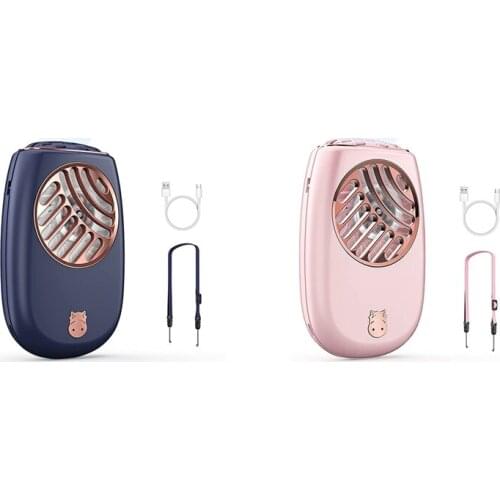 Personal Portable Neck Fan Handheld Fan Rechargeable Silent High Wind Hanging Neck Fan for Home Outdoor Travel