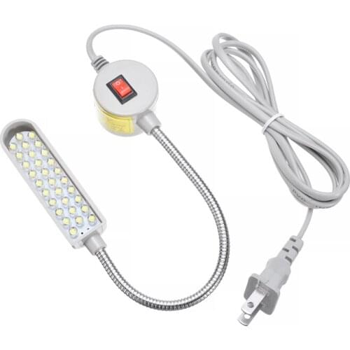 30 LED Sewing Lamp Industrial Super Bright Lighting Sewing Clothes Tool Magnetic Mounting Base Gooseneck Lamp for Sewing Machine