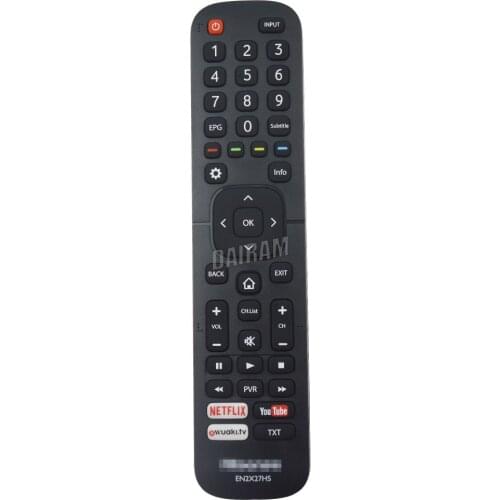 EN2X27HS Remote Control for HISENSE TV LEDD50K300P H40M3300 H43M3000 HE43K300UWTS HE49K300UWTS HE50K3300UWTS TV