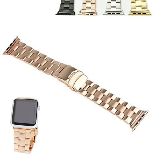 Steel Watchband for Apple iWatch serise 3 4 5 Sport Edition 38/42mm 40/ 44mm Wrist Band Bracelet Strap with adapter Replacement