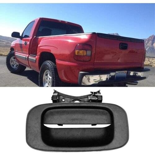 Tailgate Handle Bezel for Chevy Silverado GMC Sierra Tail Gate Handle & Bezel with Rod Clips 15228540 15997911 15228539