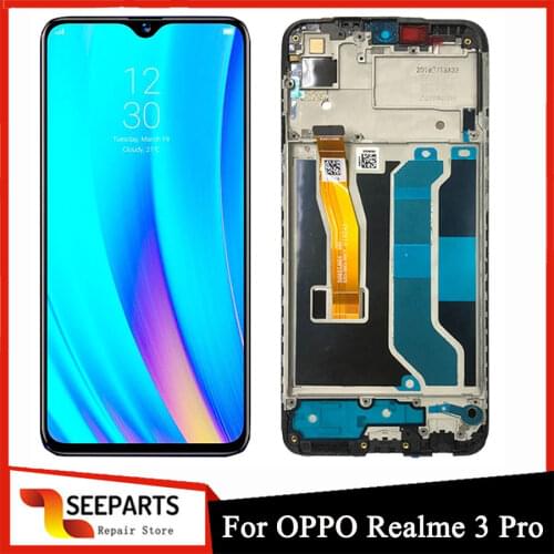 6.3" For OPPO Realme 3 Pro LCD Touch Digitizer Assembly Replacement For Realme X Lite LCD RMX1851 Display Screen With Frame