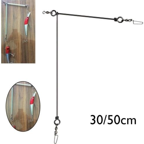 30cm 50cm Anti Tangle Booms Snap Links Fish Balance Connector Boat Sea Fishing Tackle Stainless Steel Tube Pesca Iscas Tools