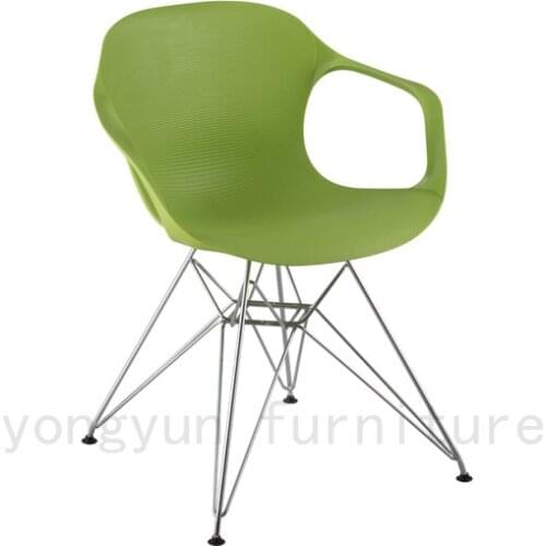 Dining Room Furniture Casual Plastic seat chromed steel leg Dining Chair Leisure Chairs Fashion minimalist Modern Simple chairs