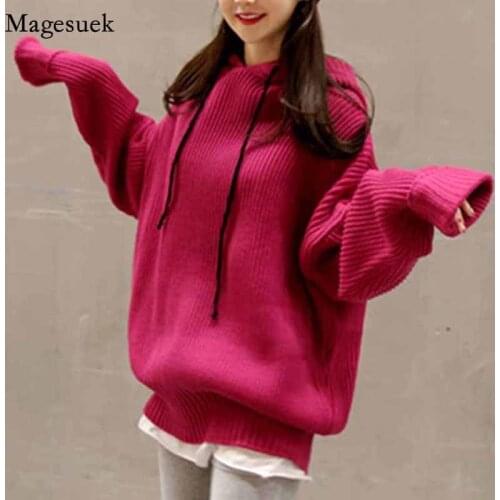 Loose Knitted Wool Korean Sweatshirt Drawstring Casual Oversized Hoodie 2020 Plus Size Womens Harajuku Pullover Hoodies 11847