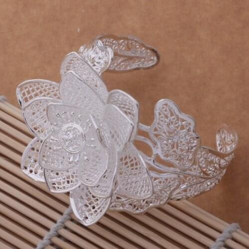 SZ-AB149 Hot Silver Color Gift Women Lady Nice High Quality Fashion Jewelry Three Layer Flower Bracelet /ajuajbba Bvzaknga