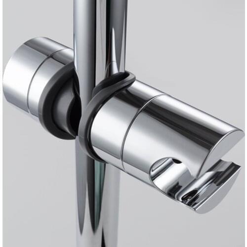 Bathroom Accessories Universal 24/25mm ABS Plastic Shower Slide Rail Bar Holder Adjustable Clamp Holder Bracket Replacement