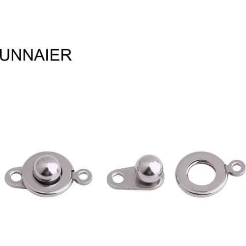 10set/lot Bracelet Necklace Anklet Stainless Steel Connecting Clasp Magnetic Bead Rotating Snap Clasp diy Accessories Material