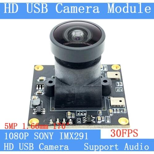 USB Camera Module 30FPS Star Light Low illumination Wide View Angle Sony IMX291 2MP Full HD1080P Webcam UVC Surveillance camera