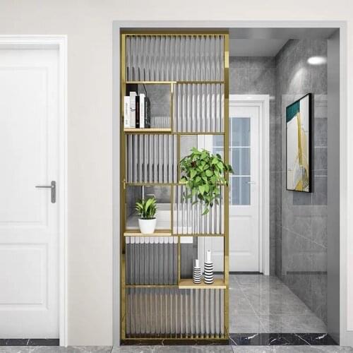 High-end Stainless Steel Screens Home Entrance Living Room Block Changhong Glass Screen Decoration