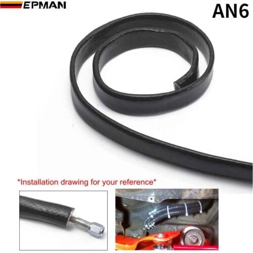 High Temperature Heat AN6 Vulcan Fire Sleeve Fire Braid Flame Shield Black 3/8X1M ID:10MM FOR VW GOLF MK5 MKV EP-FHGAN6