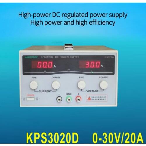 KPS3020D High Precision High Power Adjustable LED Display Switching DC power Supply 220V 0-30V/0-20A For Laboratory and Teaching