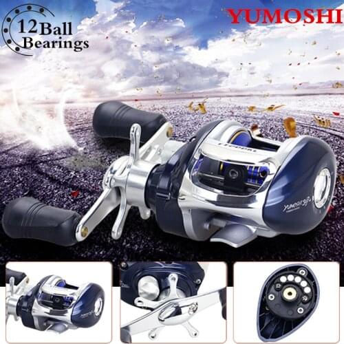 YUMOSHI Stealth Super Light Carbon Body Maximum braking force 8KG Fresh/Salt Water Baitcasting Fishing Reel Lure Fishing Reel