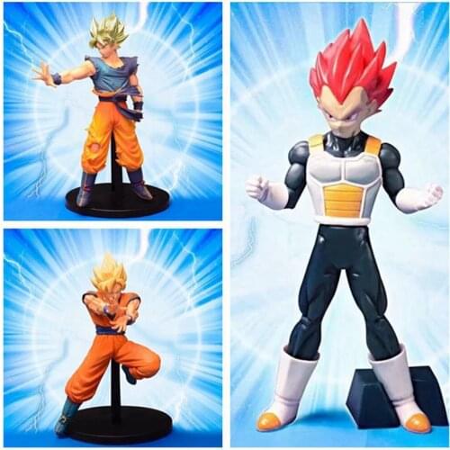 Dragon Ball Yellow Dress MonkeyKing Special Edition Red Hair Vegeta Movable Doll Toy Model Decoration Childrens Gift 23CM Unisex
